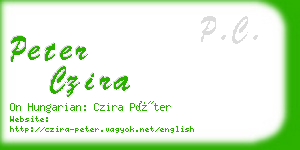 peter czira business card